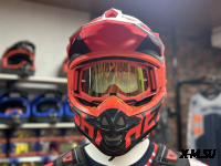 Шлем кроссовый HETOSHI OF836 EXOSS CROSS PRO MX289 цв.Красный с черными вставками Матовый р.XS