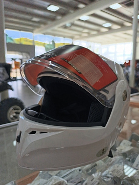 Шлем модуляр HETOSHI X-202 (светополоса,USB-кабель,встр.батарея) цв. Белый р. M