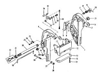 Кронштейн транца (50/60)(S/N: 0D182000 и выше) 2-Х ТАКТНОГО ПЛМ MERCURY 55 Серийный номер от 9741042 до 9885344