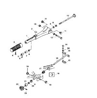Рукоятка румпеля 2-х тактного ПЛМ MERCURY Jet 25 Серийный номер от 0N088578 и выше
