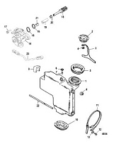 Компоненты закачки масла 2-Х ТАКТНОГО ПЛМ MERCURY 55 Серийный номер от 0G760300 до 0T979999