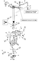 Поворотный кронштейн и рулевой рычаг 2-Х ТАКТНОГО ПЛМ MERCURY 75 Серийный номер от 0P017000 до 0P325499