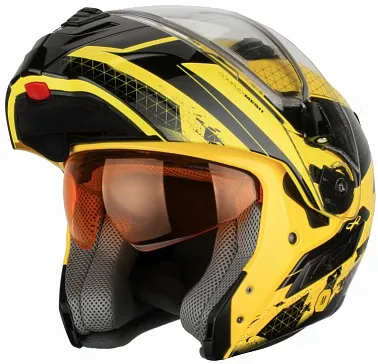 Снегоходный шлем MODE1 Blitz (XTR, MODE1Blitz) (стекло с электроподогревом, Термопластик, глянец, Жёлтый/Чёрный)